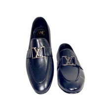 Handmade men blue leather