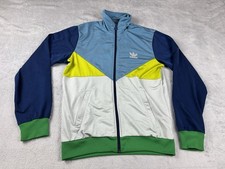 Adidas Track Jacket  Blue/yellow/white/green Full Zip Vintage 00s