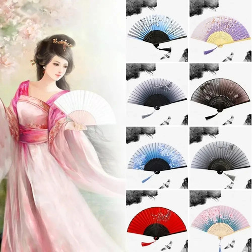 Bamboo folding hand silk - folding,