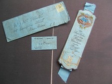 ANTIQUE 1932 CHRISTMAS EMBOSSED CARD BOOKMARK XMAS Deptford