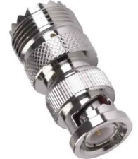 BNC Male To UHF SO239 PL259 Female  adaptor, as Used on many handheld receivers