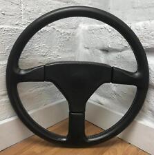 Genuine Momo Ghibli 3 spoke 370mm black leather steering wheel. Dated 1993.   7A