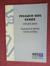 1996 PEUGEOT 405 ESTATE SALES BROCHURE  (TOYO 106)