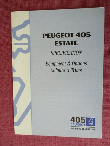 1996 peugeot 405 - peugeot, sales