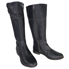 Timberland Riding Boots Real Leather Earthkeepers Embossed Tall 7M UK 5 EU 38