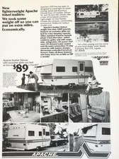 1979 Vesely Apache Travel Trailer Campers Print Ad We Took Some Weight Off