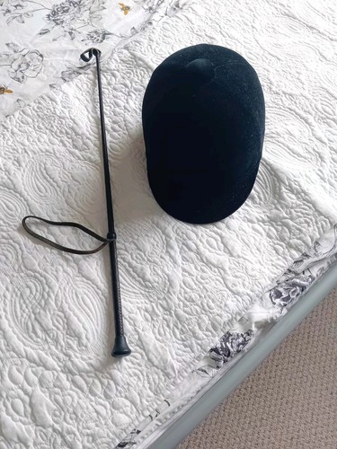 Riding hat and - riding, leather