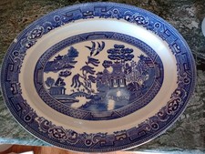 Old willow pattern serving - pattern,