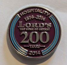 Lords Cricket Enamel Pin Badge Hospitality 2014 200 Years