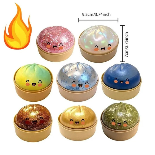 Rare glitter dumpling squishy - glitter,