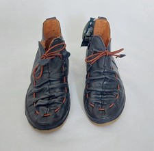 PAVERS MOCCASIN STYLE NAVY BLUE LEATHER ANKLE BOOTIES EU37 UK4 BNWT FREE P&P!!