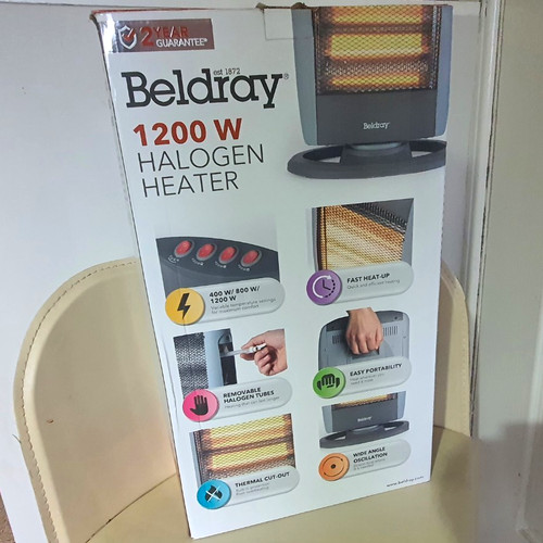 Beldray 1200w halogen heater - halogen,
