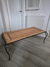 Antique Artisan Wrought Iron Coffee Table (reduced)