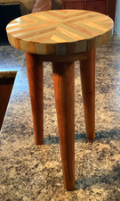 VINTAGE MARQUETRY THREE LEGGED