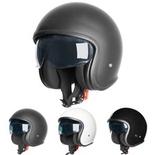 ZORAX ZOR-601 Open Face Motorcycle Motorbike Helmets Moped Crash & Inner Visor