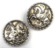 Antique Pair Sterling Silver