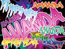 Personalised Name Bespoke Graffiti Design Poster Print  A3 A2 A1 A0 Bedroom