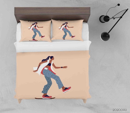 Woman skateboard sports - 3d,