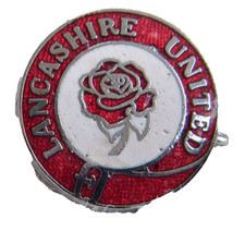 Lancashire United FC vintage enamel pin badge