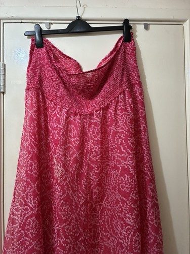 Strapless elastic top chiffon