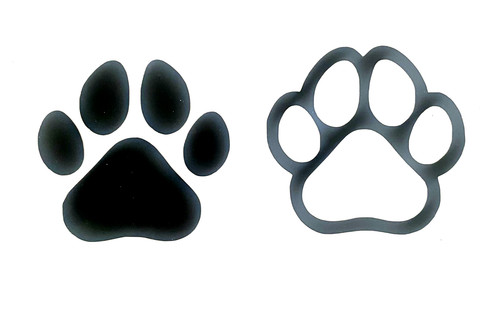 Paw print decal vinyl - paw,