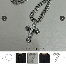 Silver Cross Pendant Chain