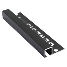 Genesis Black Tile Trim 12mm - Aluminium Square 2.5m