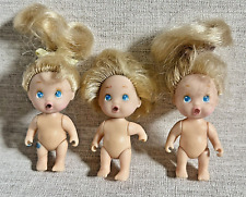 Vintage Quints Dolls 90s Toy Tyco Drink and Wet Babies X3 Bundle USED CONDITION 