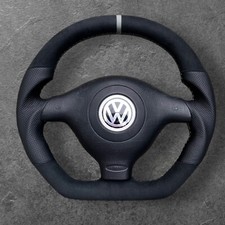 VW GOLF MK4 R32 BORA PASSAT B5 GTI GTD CUSTOM MADE FLAT BOTTOM STEERING WHEEL