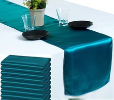 10 Dark Teal Satin Table