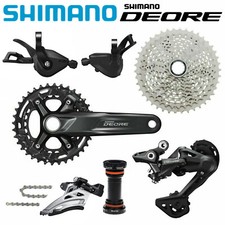 SHIMANO DEORE M4100 Groupset Crankset Cassette 2x10 Speed Derailleur Chain MTB 
