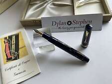 Omas Extra Paragon Royale Blue Celluloid fountain pen 18K gold medium nib