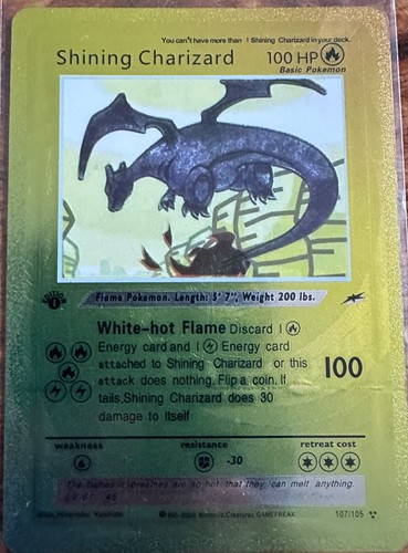 Shining charizard 107 105 neo - charizard, 107/105