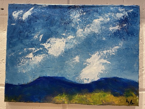 Original acrylic painting sky - original,