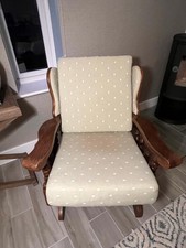 Vintage Twin Coil Rocking / Nursery  Chair With New Cushions