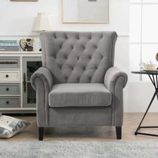 Upholstered Wing Back Armchair
