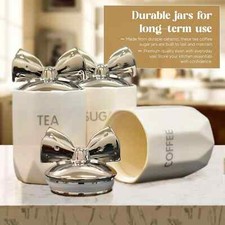 Tea Coffee Sugar Jar Black