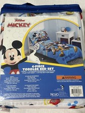 Disney Junior Mickey Mouse Fun House 4 pc Toddler Bedding Set new #13693