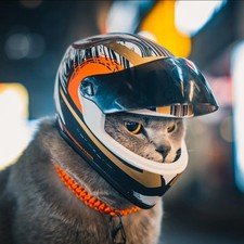 Pets Motorcycle Safety Helmet for Little Cats Dogs Puppy Birthday Gifts