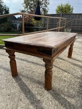 Solid Brown Oak Coffee Table