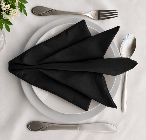 Plain polycotton serviettes - polycotton,