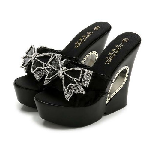 Womens slippers high wedge - womens,