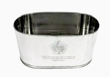 Medium size Silver Napoleon Bollinger Wine Champagne Bath Ice Bath Bucket Cooler