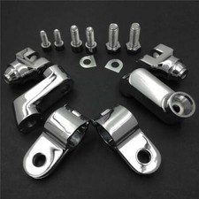 1.25" Engine Guard Footpeg Clamp Mounting Kit For Kawasaki Triumph Bobber Chrome