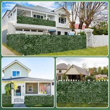 3M Roll Artificial Hedge Garden Fake Ivy Leaf Privacy Fence Screening Wall Panel