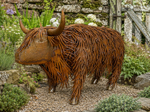Unusual rusty metal highland - rusty,