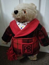 NEW RED CHECK DRESSING GOWN FOR AN 18" GABRIELLE PADDINGTON BEAR