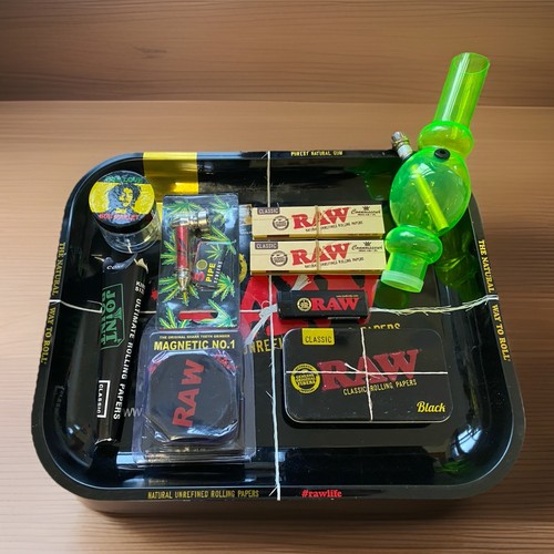 Raw smoking tray gift set - tray,