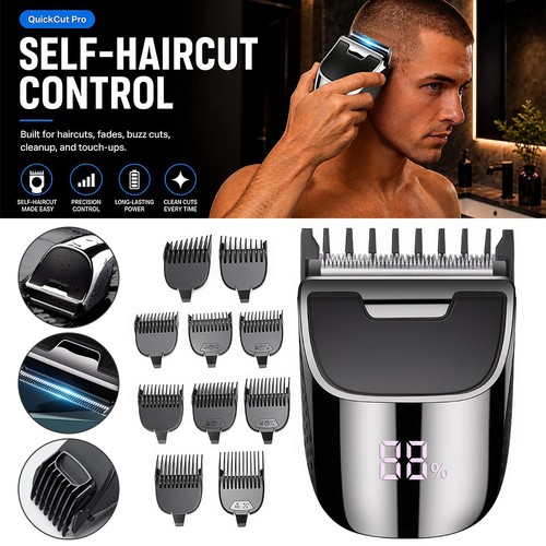 Led display cordless mens hair - display,