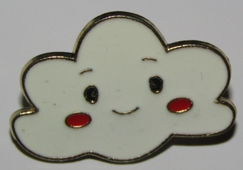 White cloud with smiley - with,